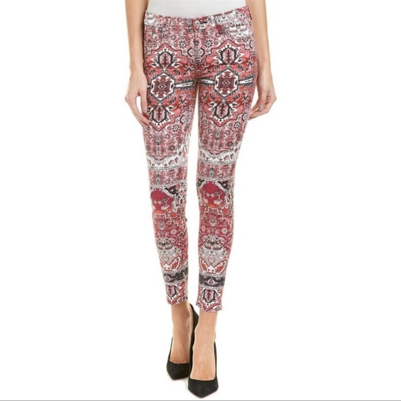 7 For All Mankind Denim - 7 For All Mankind Ankle Skinny Olympia Mosaic Print Jeans Size 27